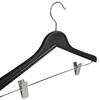 100 Black Plastic Hangers with Clips